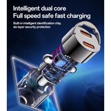  Auto punjač Yesido Y69 30W 3A 2 x USB-C crni | Shoptok.si