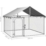  Vanjski kavez za pse s krovom 200 x 200 x 150 cm | shoptok.hr