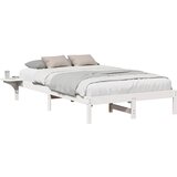  Krevetna konstrukcija Bijelo 120 x 200 cm Čvrsto borovo drvo Bijela 205.5 x 170 x 32 cm | Shoptok.si