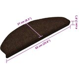  Prostirke za stepenice, samoljepljive, 30 kom, 65x21x4 cm, smeđe, poluokrugle, velike | shoptok.hr