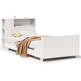  Posteljni okvir brez vzmetnice bel 90x190 cm trdna borovina, (22053839) | Shoptok.si