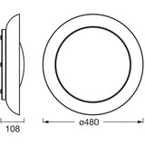 Osram LED prigušiva plafonska svetiljka PLATE LED/45W/230V prečnik 48 cm zelena | Eponuda.com