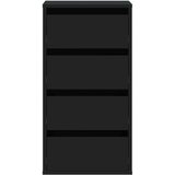  Kutna komoda s ladicama crna 40x41x76 cm od konstruiranog drva | shoptok.hr