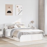  Okvir kreveta s uzglavljem bijeli 120 x 190 cm od borovine | shoptok.hr