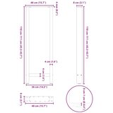 Noge za barski stol Bijele 2 kom 40 x (110-111) cm Čelične | shoptok.hr