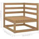  Vrtna sedežna garnitura 7-delna trdna borovina, (20968804) | Shoptok.si