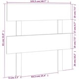  Uzglavlje za krevet bijelo 103,5x3x81 cm od masivne borovine | shoptok.hr