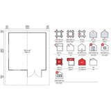 Male kuće Drvena kuća GÖTEBORG A 410 × 410 cm sa šindrom | shoptok.hr