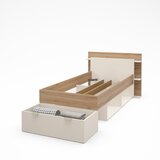 Marckeric Bijeli/u prirodnoj boji krevet u dekoru hrasta s prostorom za odlaganje bez podnice 90x200 cm Albo – | shoptok.hr