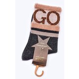 COSAS Women's Cotton Socks GO-GO With Fur Grey Cene