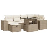  8-dijelni set vrtnih sofa od poliratana s jastucima bež | shoptok.hr