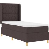 Box Spring Krevet s Madracem &amp LED Tamnosmeđi 80x200 cm Tkanina | shoptok.hr