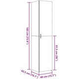  Visoka komoda boja betona 40x42,5x185 cm od konstruiranog drva | shoptok.hr