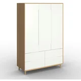 Omara Za Oblačila Marlo, Bela, Barve Hrasta, Š. 148cm