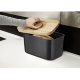 Shumee JJ Škatla za kruh z desko za rezanje Bambus, črna, (21398324) | Shoptok.si