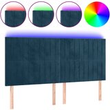  LED uzglavlje tamnoplavo 200x5x118/128 cm od tkanine | shoptok.hr