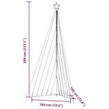 vidaXL Lučke za novoletno jelko 570 LED diod hladno tople bele 399 cm | Shoptok.si