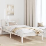 vidaXL Posteljni okvir iz borovega lesa Beli Trden borov les 80 x 200 cm Cene