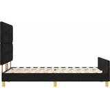  Krevetna konstrukcija s uzglavljem Crna 140 x 190 cm tkanina | shoptok.hr