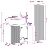  Set namještaja za kupaonicu 2 kom. Staro drvo | shoptok.hr