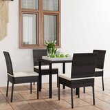  5-dijelni vrtni blagovaonski set od poliratana crni | shoptok.hr