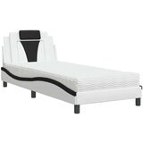  Krevet s madracem bijelo-crni 80 x 200 cm od umjetne kože | shoptok.hr