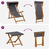  Ležaljka 4 pcs 3 Pozicija Čvrsto drvo eukaliptusa Siva | shoptok.hr