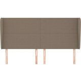  Vzglavje z ušesi taupe 183x23x118/128 cm blago, (20794517) | Shoptok.si