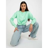 Fashion Hunters Mint short hoodie with front knot Cene