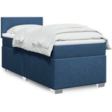  Krevet s oprugama i madracem plavi 90 x 190 cm od tkanine | shoptok.hr