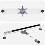  Odvod za tuš s staklenim poklopcem i 360° sifonom Crna 80 cm | shoptok.hr