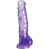 Pipedream King Cock Clear Cock with Balls 8" Purple