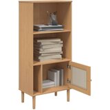 vidaXL Regal za knjige SENJA izgled ratana smeđi 60x35x130 cm borovina | shoptok.hr