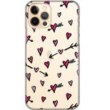 Telempire Torbica Silikonska Print Skin za iPhone 12/12 Pro 6.1 Hearts Pattern