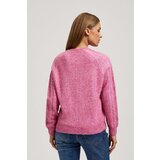 Marisse Fuchsia Sweater With Decorative Weave | Shoptok.si