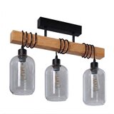 Brilagi Plafonski luster WOOD GLASS 3xE27/60W/230V borovina/crna/dimljeno siva | Eponuda.com