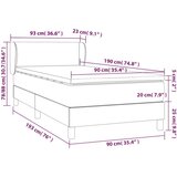  Box spring postelja z vzmetnico temno rjav 90x190 cm blago, (20791308) | Shoptok.si