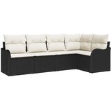  Sjedeća garnitura za vrt 5 kom. Crna poliratan 232.5 x 122.5 x 85 cm | shoptok.hr