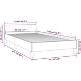  Za krevet s uzglavljem krem 90x200 cm od tkanine | shoptok.hr