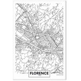  Slika - Florence Map (1 Part) Vertical 80x120 Akustična | shoptok.hr