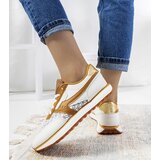 Gemre White and brown women's sneakers Chiara | Shoptok.si