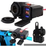 VERK_GROUP Avto vtičnica 12-24V za motorje 2x USB 2,1A in merilec napetosti, (20394869) Cene