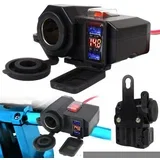 Avto vtičnica 12-24V za motorje 2x USB 2,1A in merilec napetosti, (20394869)
