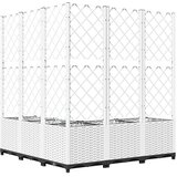  Vrtna sadilica s rešetkom bijela 120 x 120 x 136 cm PP | shoptok.hr
