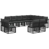  Set vanjskih sofa Crna i tamno siva Poliester | shoptok.hr