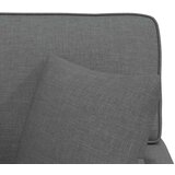 Naslonjač z krilom z blazino Temno siva 91 x 157 x 91 cm blago, (5000133081) | Shoptok.si