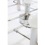 Jotex Bijela/u sjajno srebrnoj boji metalna zidna lampa s mogućnosti zatamnjivanja s utikačem Geometric – | shoptok.hr