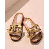 Resti Royalfashion Beige women's flip-flops with embellishment Sofig | Shoptok.si