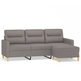  Trosjed s tabureom smeđesivi 180 cm od tkanine | shoptok.hr
