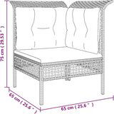  8-dijelna vrtna garnitura od poliratana s jastucima siva | shoptok.hr